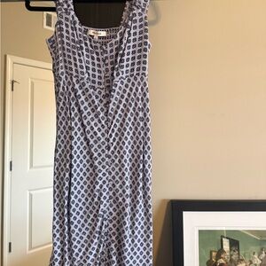 Madewell Blue and White Patterned Mini Dress
